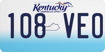 KY license plate 108VEO