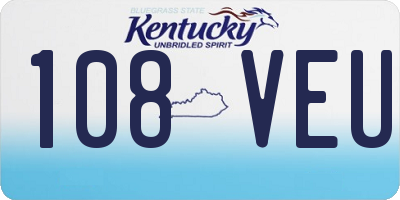 KY license plate 108VEU