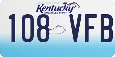 KY license plate 108VFB