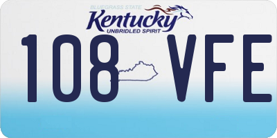 KY license plate 108VFE