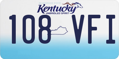 KY license plate 108VFI