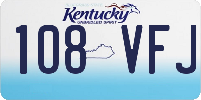 KY license plate 108VFJ
