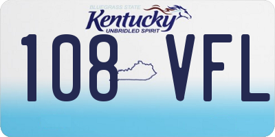 KY license plate 108VFL
