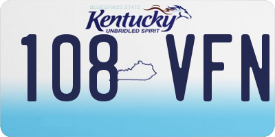 KY license plate 108VFN