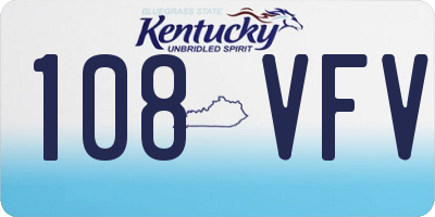 KY license plate 108VFV