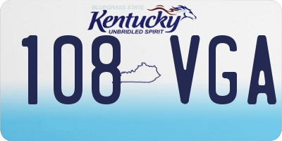 KY license plate 108VGA