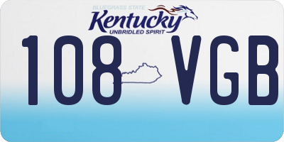 KY license plate 108VGB