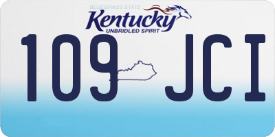 KY license plate 109JCI