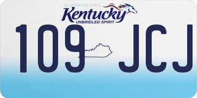 KY license plate 109JCJ