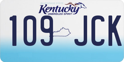 KY license plate 109JCK