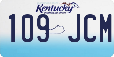 KY license plate 109JCM