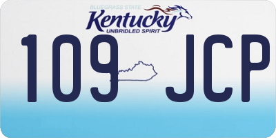 KY license plate 109JCP