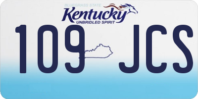 KY license plate 109JCS