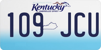 KY license plate 109JCU