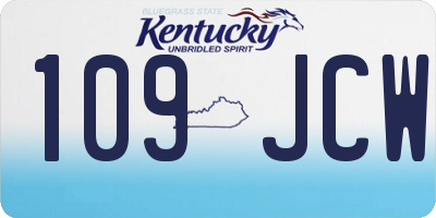 KY license plate 109JCW