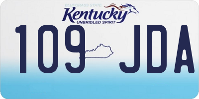 KY license plate 109JDA