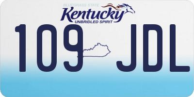 KY license plate 109JDL