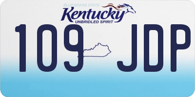 KY license plate 109JDP