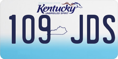 KY license plate 109JDS