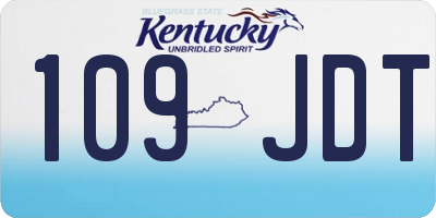 KY license plate 109JDT
