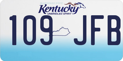 KY license plate 109JFB