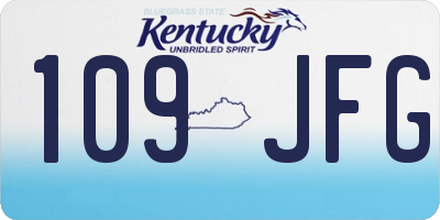 KY license plate 109JFG
