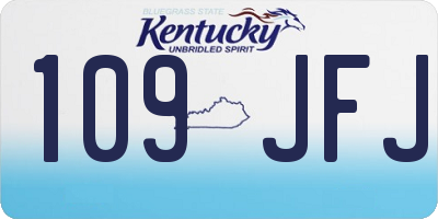 KY license plate 109JFJ