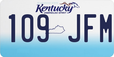 KY license plate 109JFM