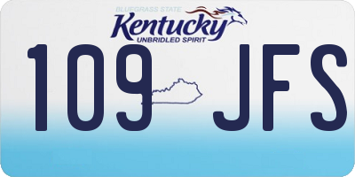 KY license plate 109JFS