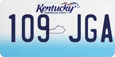 KY license plate 109JGA