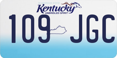KY license plate 109JGC