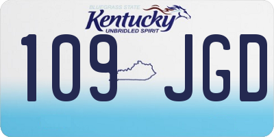 KY license plate 109JGD