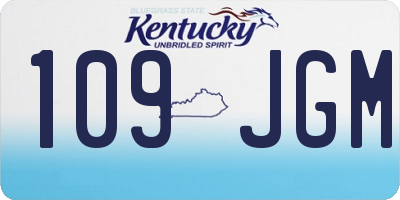 KY license plate 109JGM
