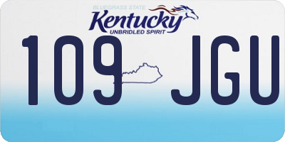 KY license plate 109JGU