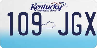 KY license plate 109JGX