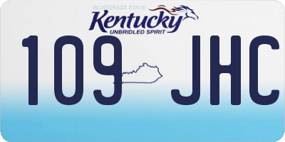 KY license plate 109JHC