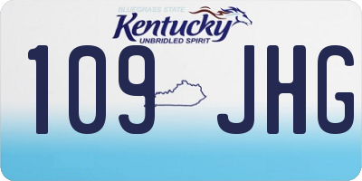 KY license plate 109JHG