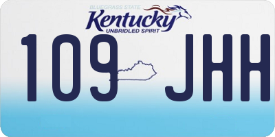 KY license plate 109JHH