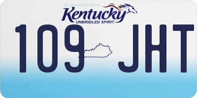 KY license plate 109JHT