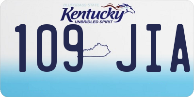 KY license plate 109JIA