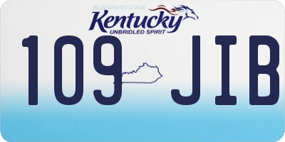 KY license plate 109JIB