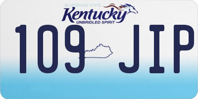 KY license plate 109JIP