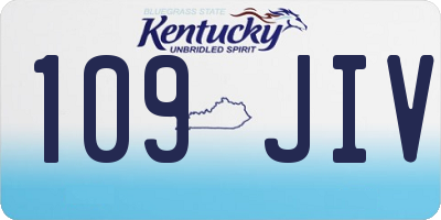KY license plate 109JIV