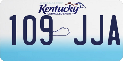 KY license plate 109JJA