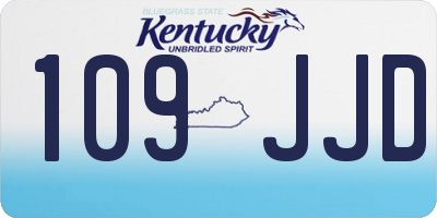 KY license plate 109JJD