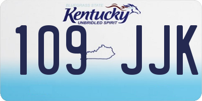KY license plate 109JJK