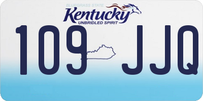 KY license plate 109JJQ
