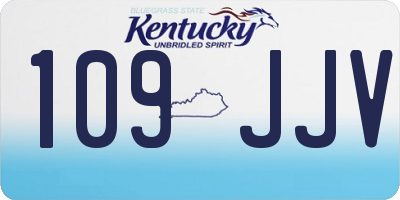 KY license plate 109JJV