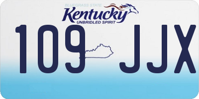 KY license plate 109JJX