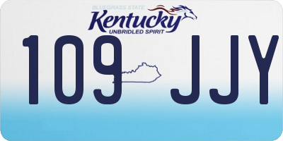 KY license plate 109JJY